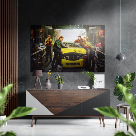 Marilyn, Elvis, Humphrey, James Brushed Aluminium Dibond Wall Art