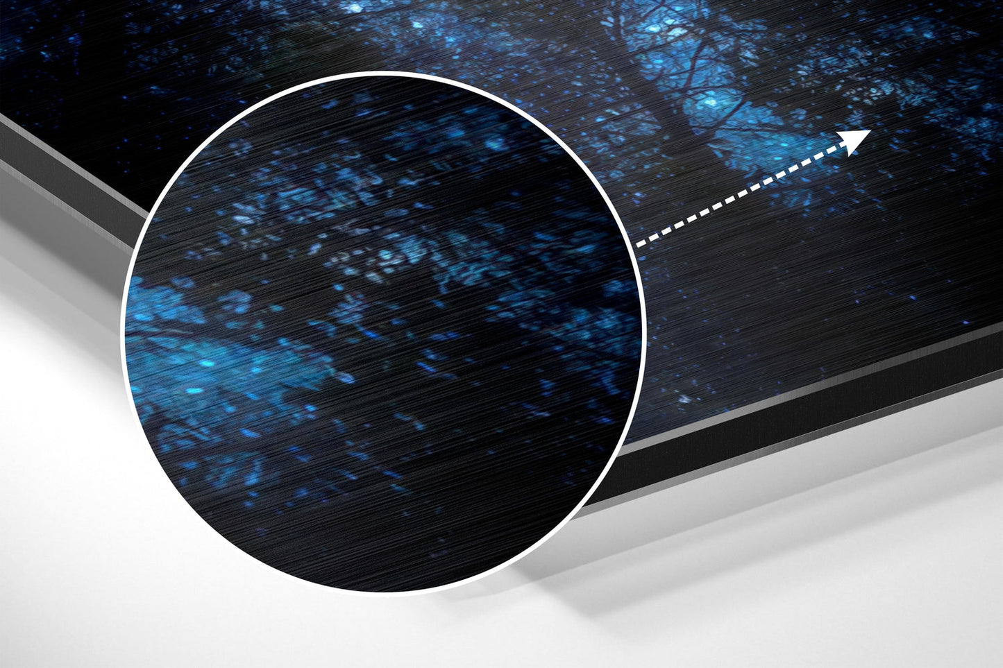 Never Stop Looking Up Brushed Aluminium Dibond Wall Art