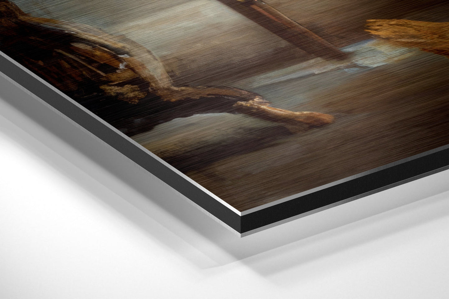 The Portrait of Happiness Brushed Aluminium Dibond Wall Art