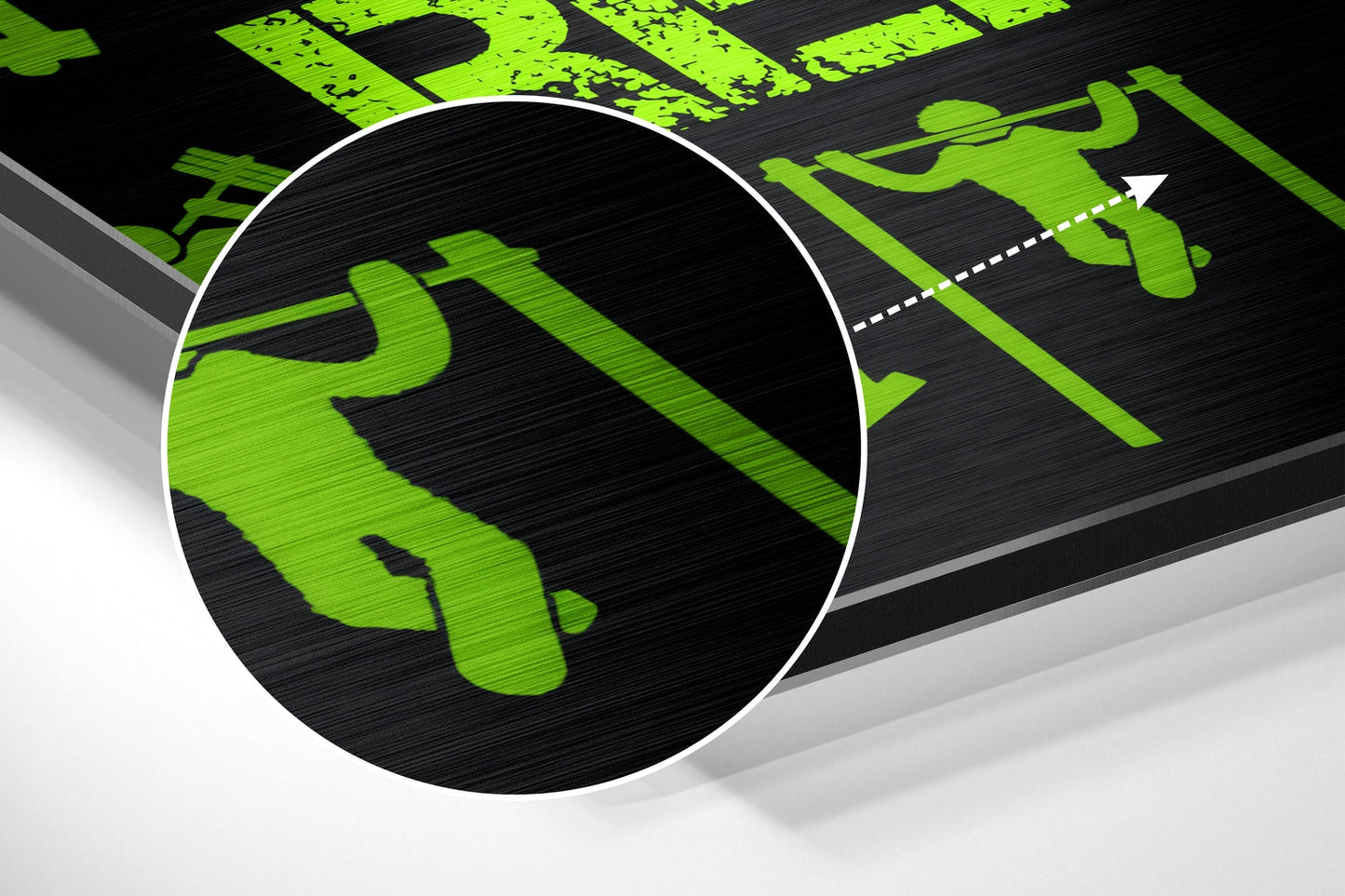 Eat, Lift, Sleep Brushed Aluminium Dibond Wall Art