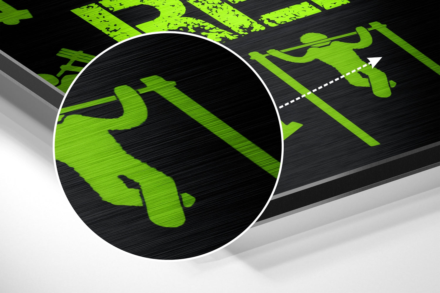 Eat, Lift, Sleep Brushed Aluminium Dibond Wall Art