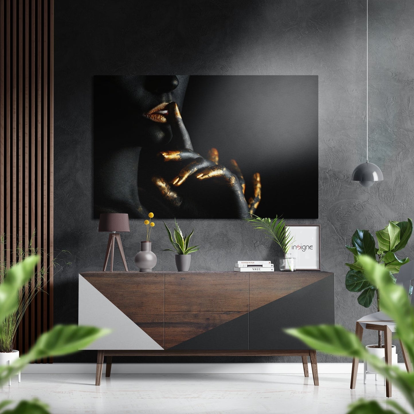 Sssh Brushed Aluminium Dibond Wall Art