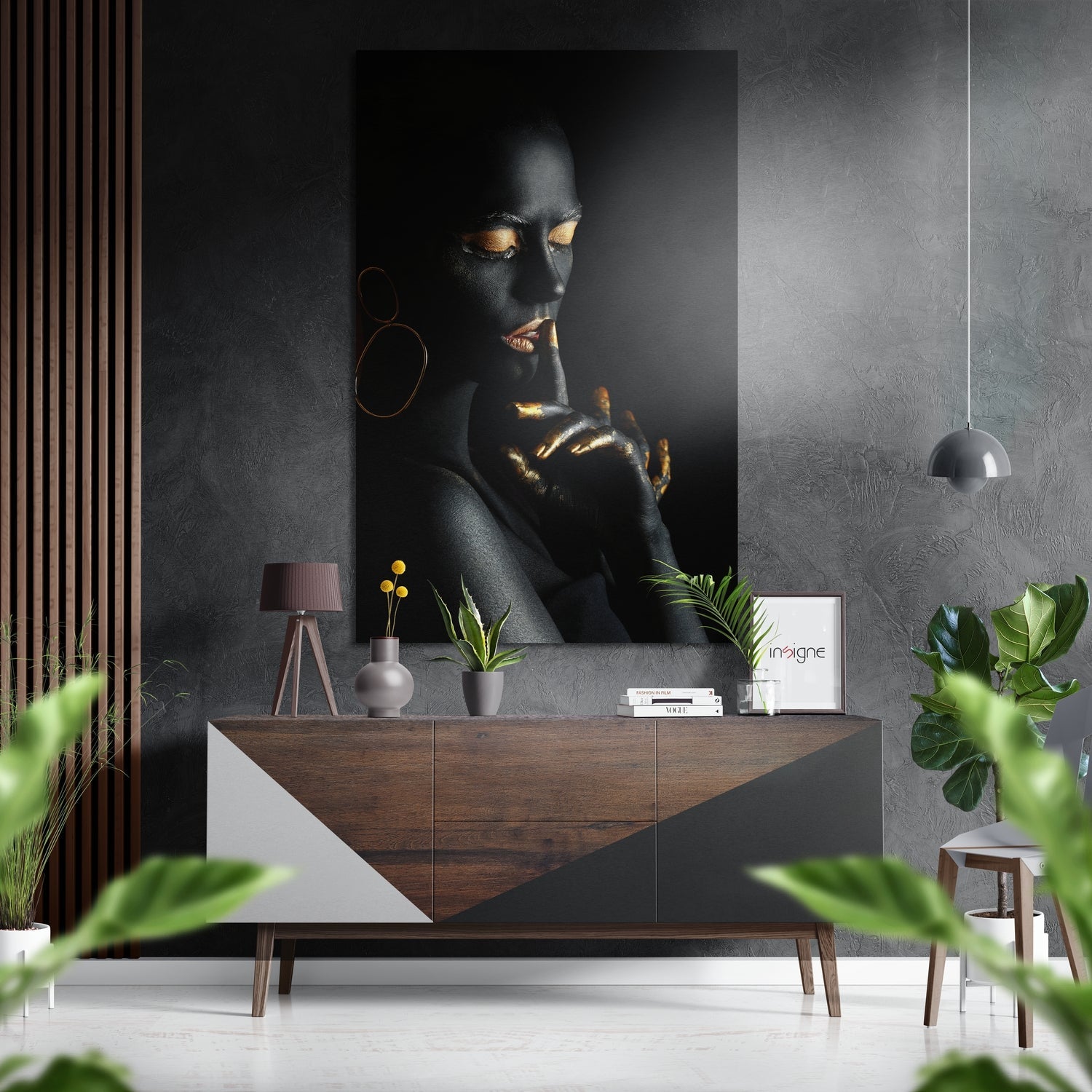Sssh Brushed Aluminium Dibond Wall Art