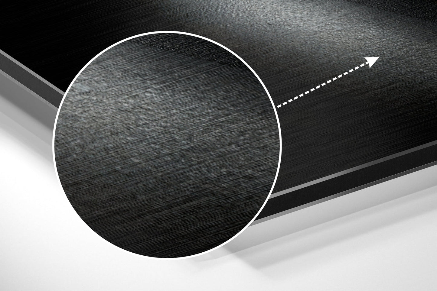 Sssh Brushed Aluminium Dibond Wall Art