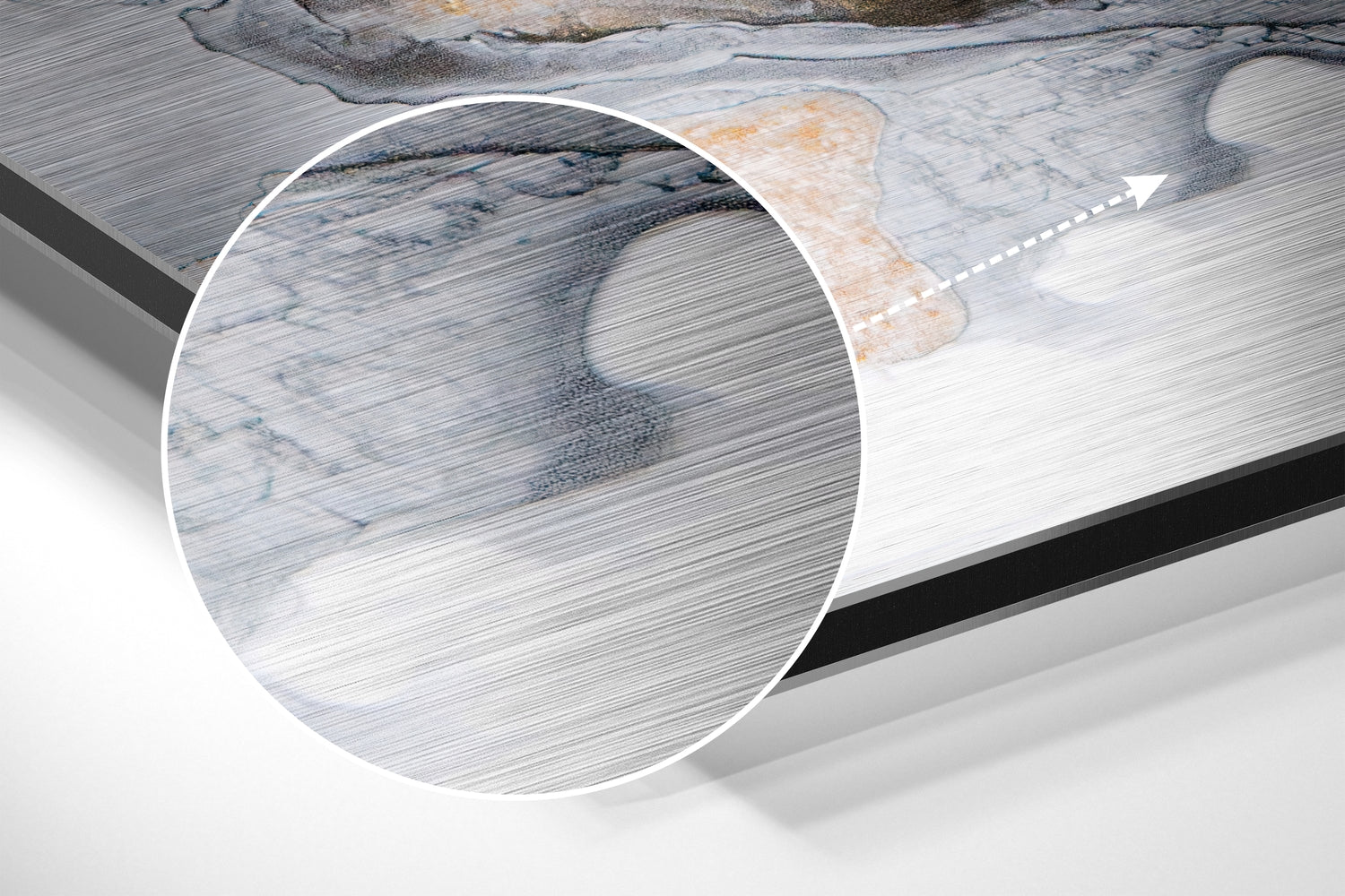Marbleous Brushed Aluminium Dibond Wall Art