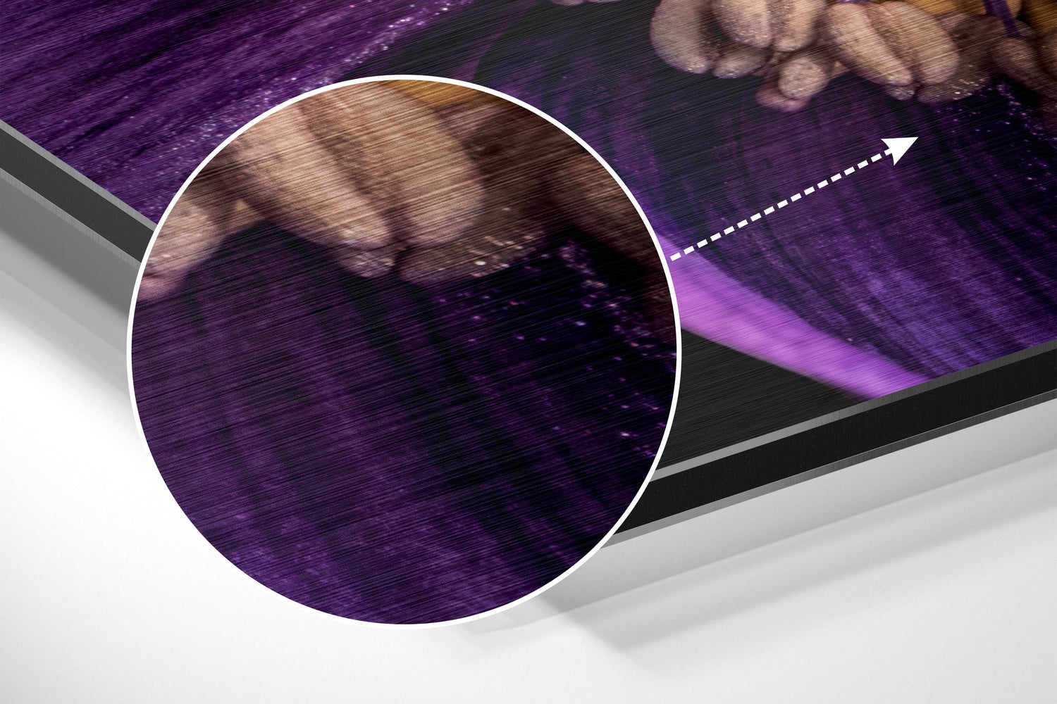 Micro Beauty Brushed Aluminium Dibond Wall Art