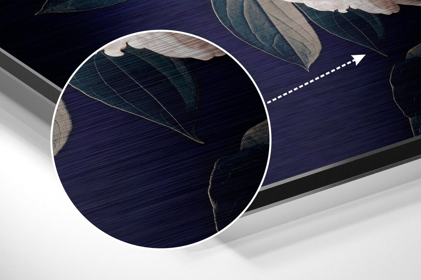 Flowers Brushed Aluminium Dibond Wall Art