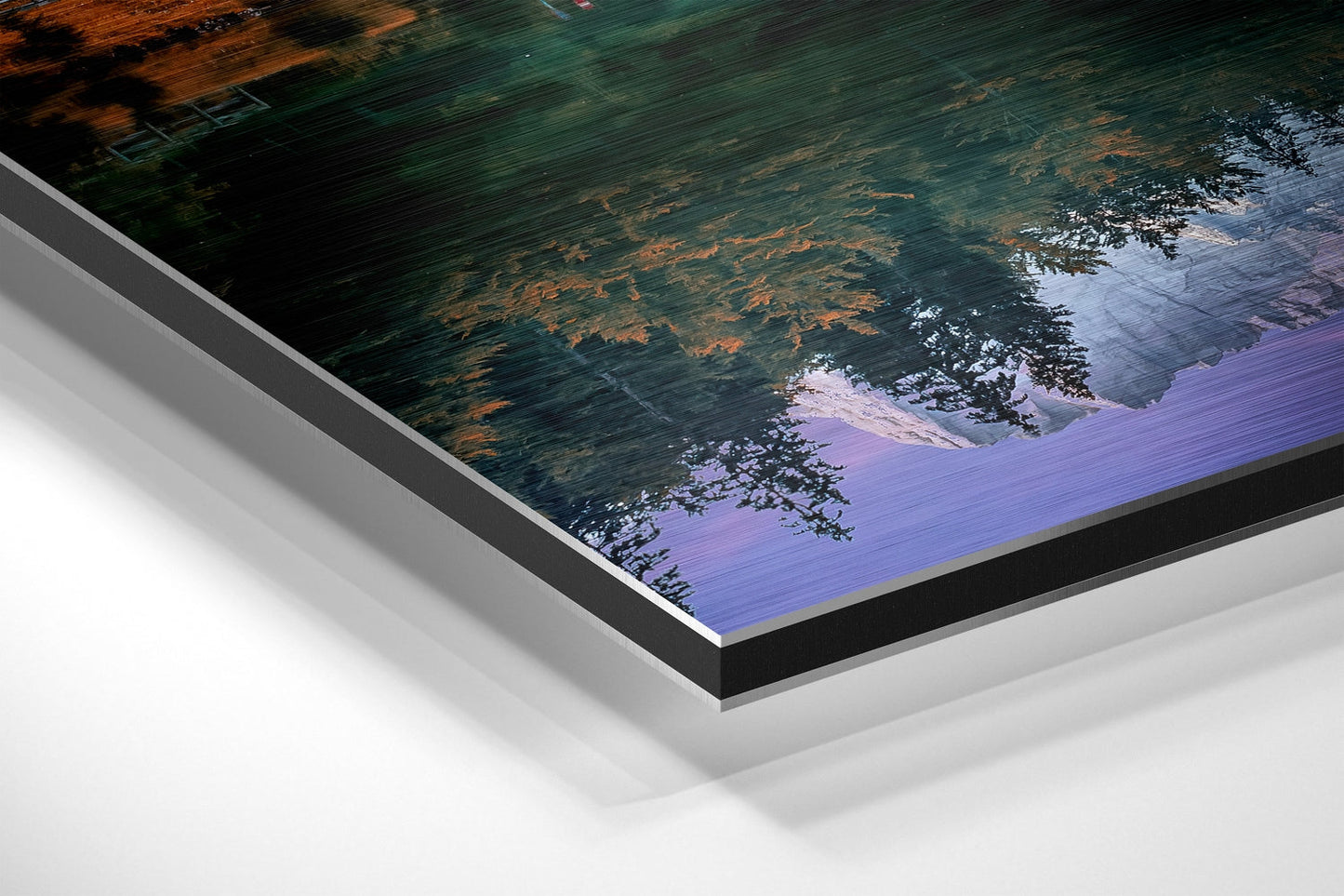 Lake View Brushed Aluminium Dibond Wall Art