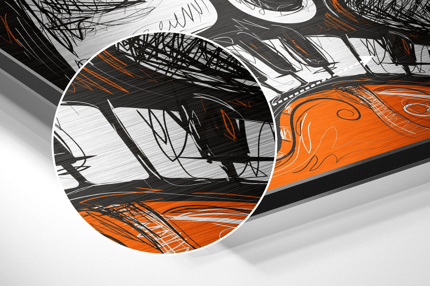 Picasso Style Brushed Aluminium Dibond Wall Art