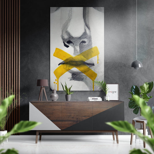 Sssh Brushed Aluminium Dibond Wall Art