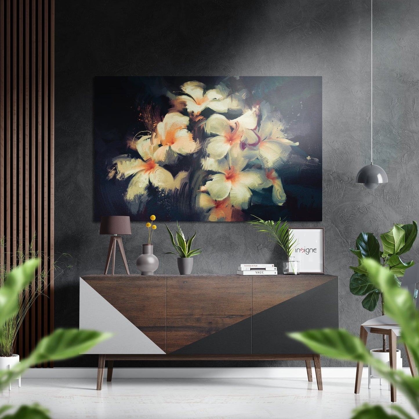 Flowers Brushed Aluminium Dibond Wall Art