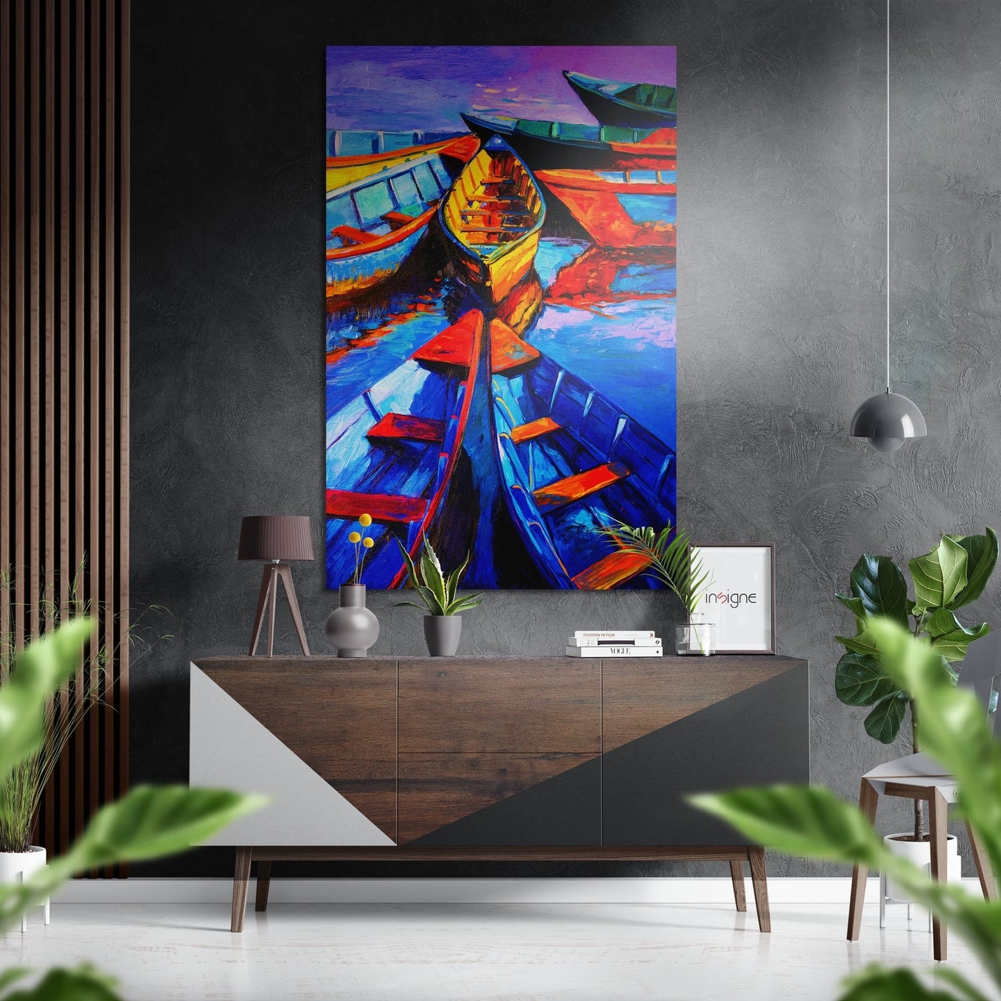 Boats Brushed Aluminium Dibond Wall Art