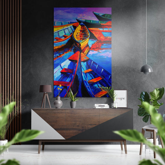 Boats Brushed Aluminium Dibond Wall Art
