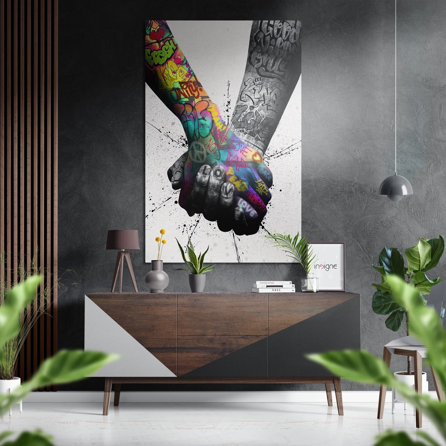 Free Love Brushed Aluminium Dibond Wall Art