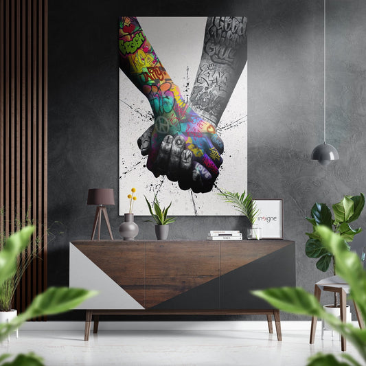 Free Love Brushed Aluminium Dibond Wall Art