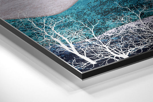 Wave Mountains Brushed Aluminium Dibond Wall Art