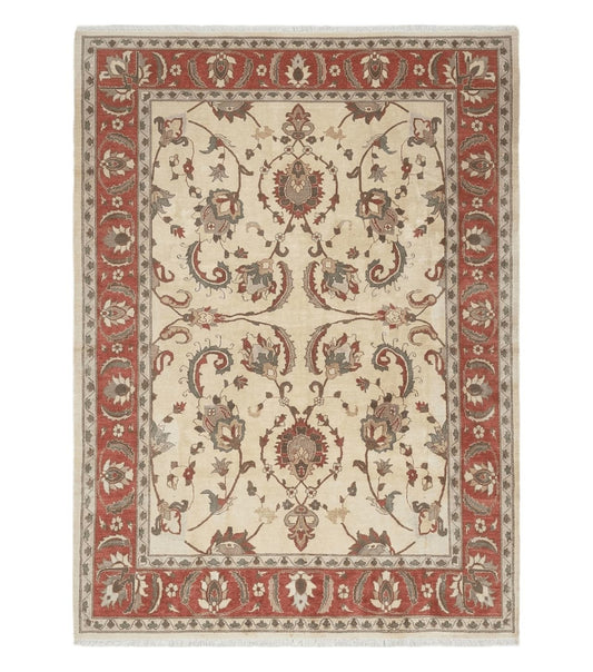 9' X 12' One-Of-A-Kind William Pak Peshawar Hand-knotted Wool Rug Nice