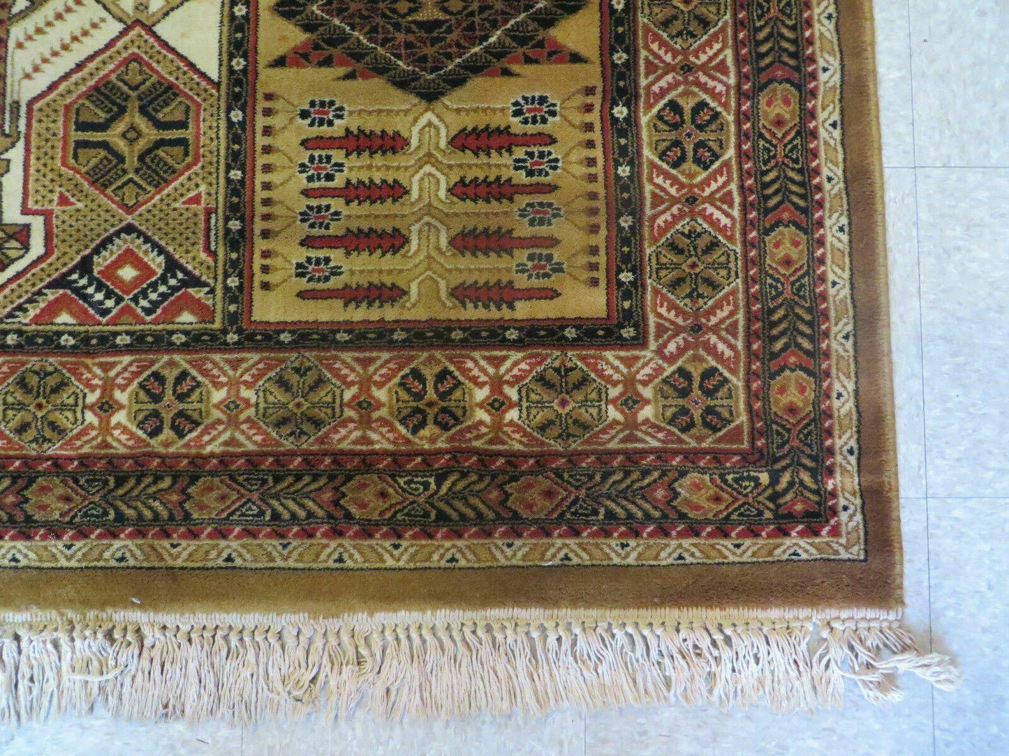 Couristan Rug 10x14, Large Belgium Power Loomed Wool Carpet 10 x 14 ft, Brown Tan Cream Oriental Rug, Living Room Rug, Large Area Rug
