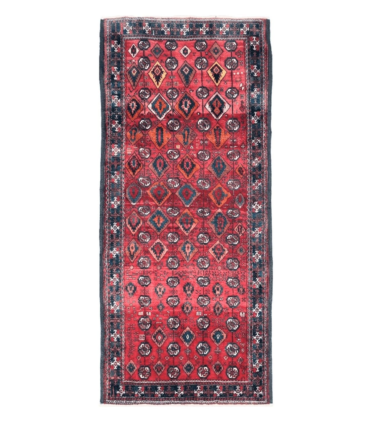 4 x 8 Handmade Baluch Afghan Turkoman Tribal Wool Rug Organic Dyes 8x4 Carpet