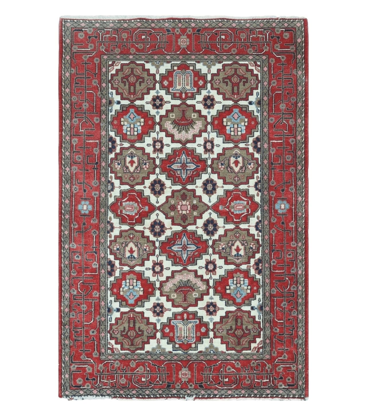 4' X 6' Antique Handmade Turkish Anatolian Wool Rug Vegetable Dyes