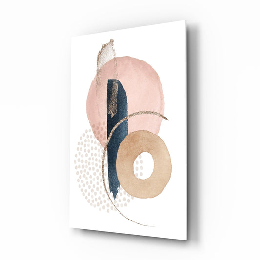 Abstract Shapes Glass Wall Art