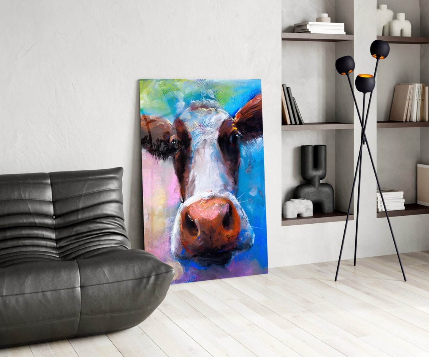 Cow Glass Wall Art