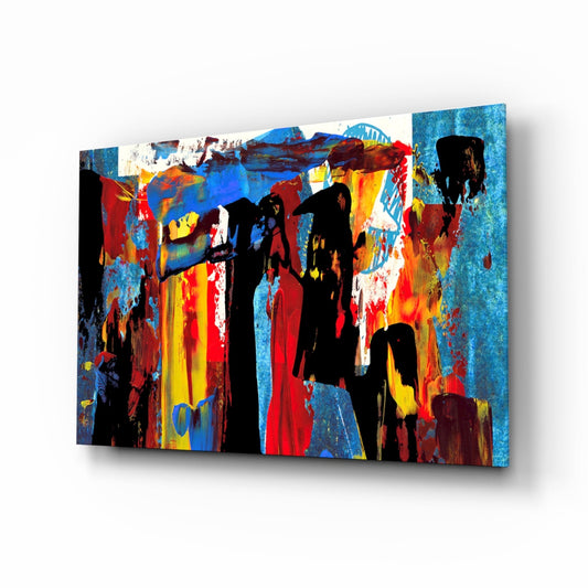 Abstract Glass Wall Art
