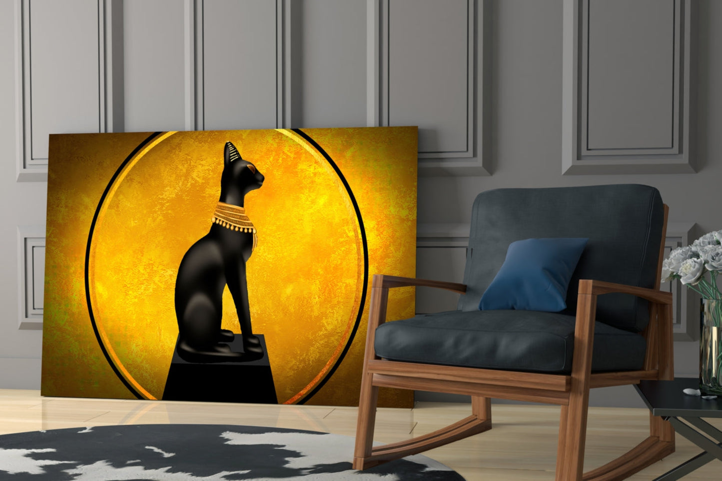 Cat Glass Wall Art