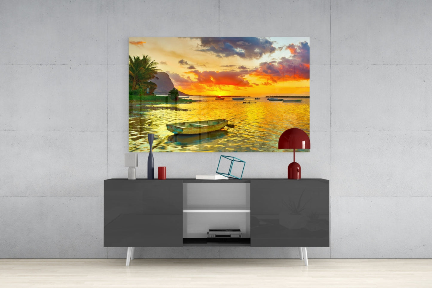 Sunset Fishing Wooden Wall Art Sign