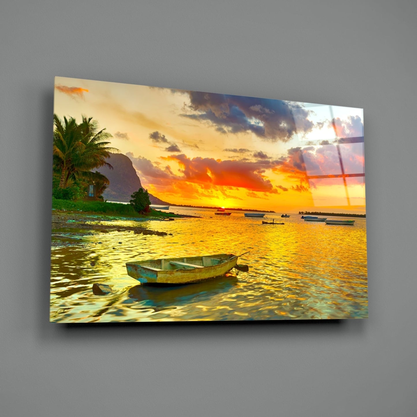 Sunset Fishing Wooden Wall Art Sign