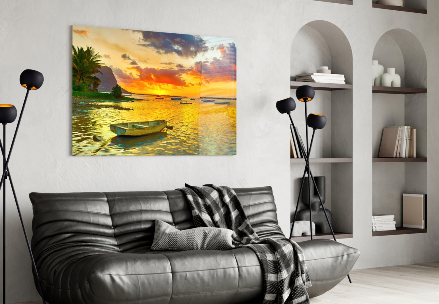 Sunset Fishing Wooden Wall Art Sign