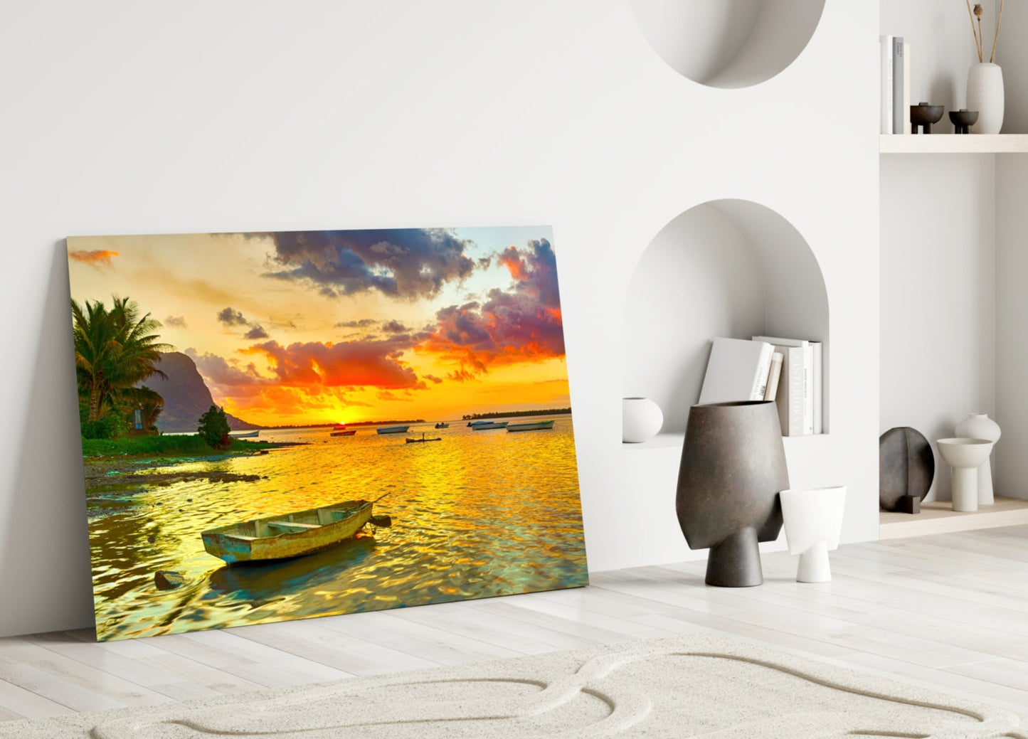 Sunset Fishing Wooden Wall Art Sign