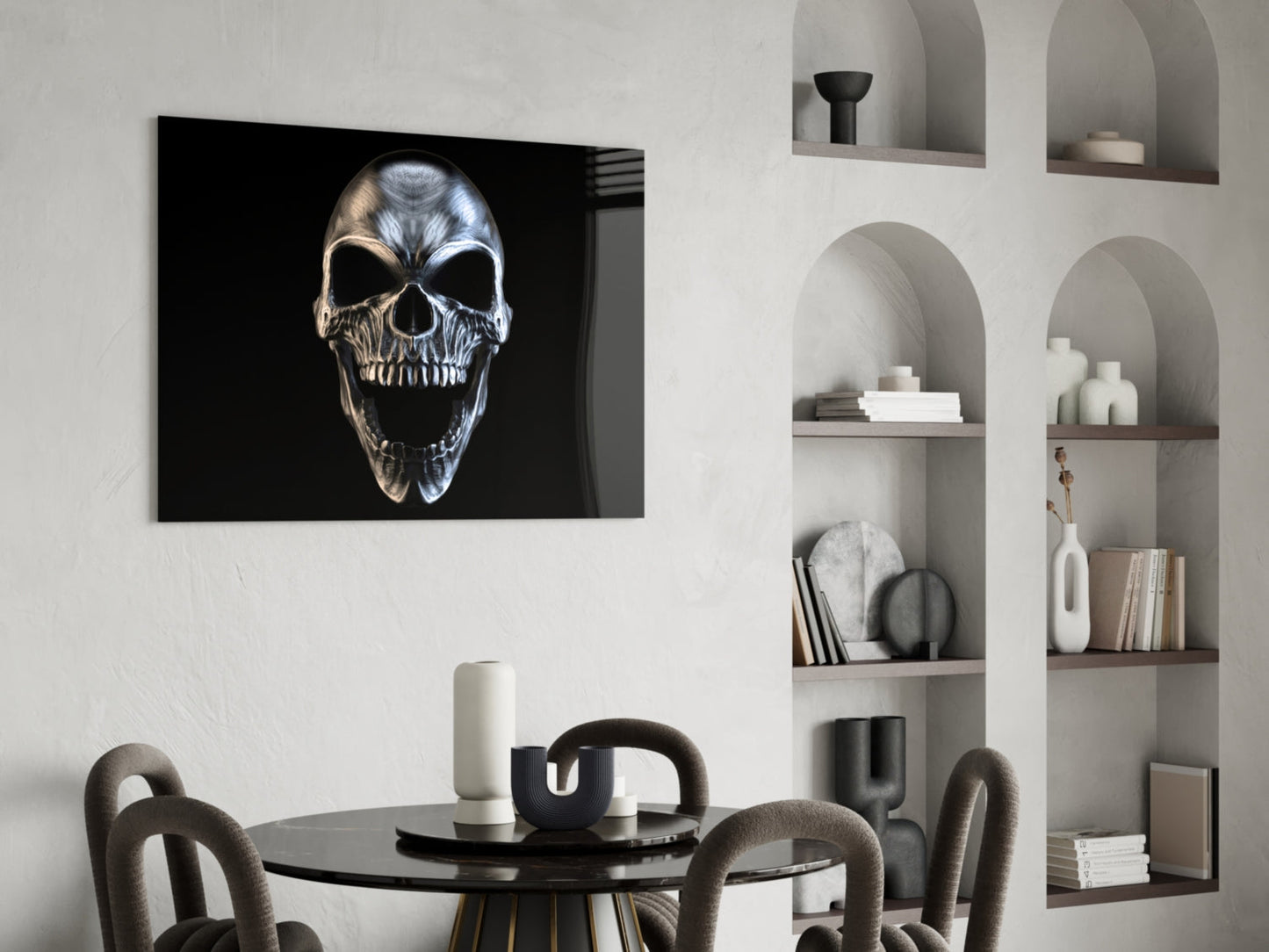 Skull Glass Wall Art