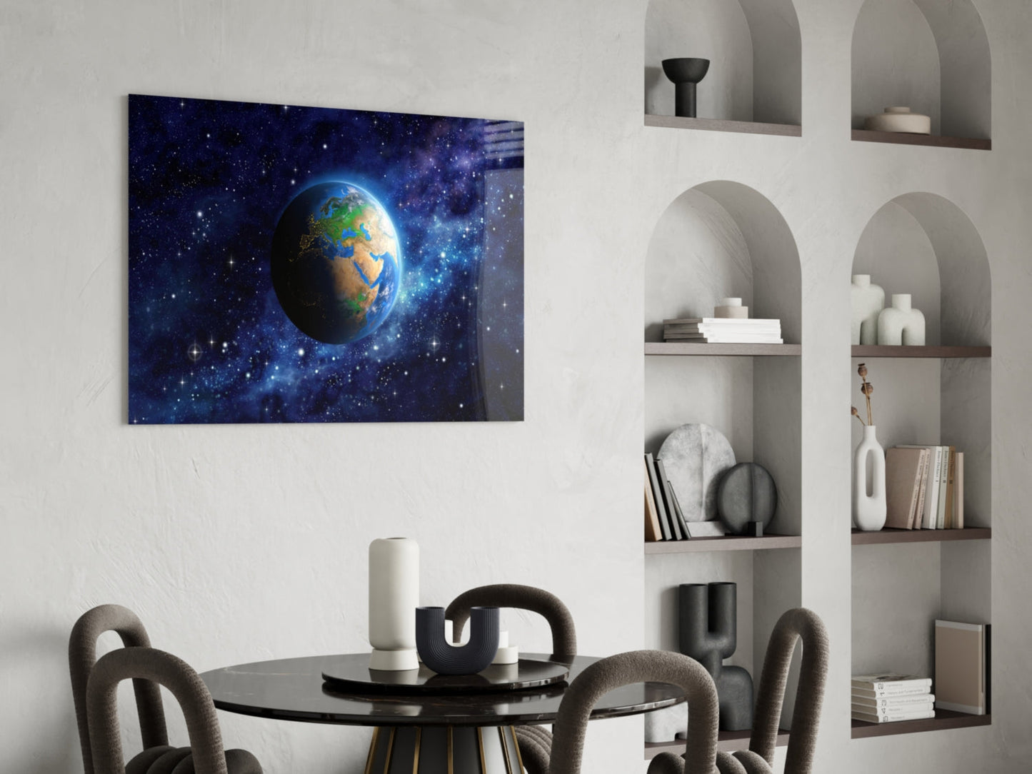 World Glass Wall Art