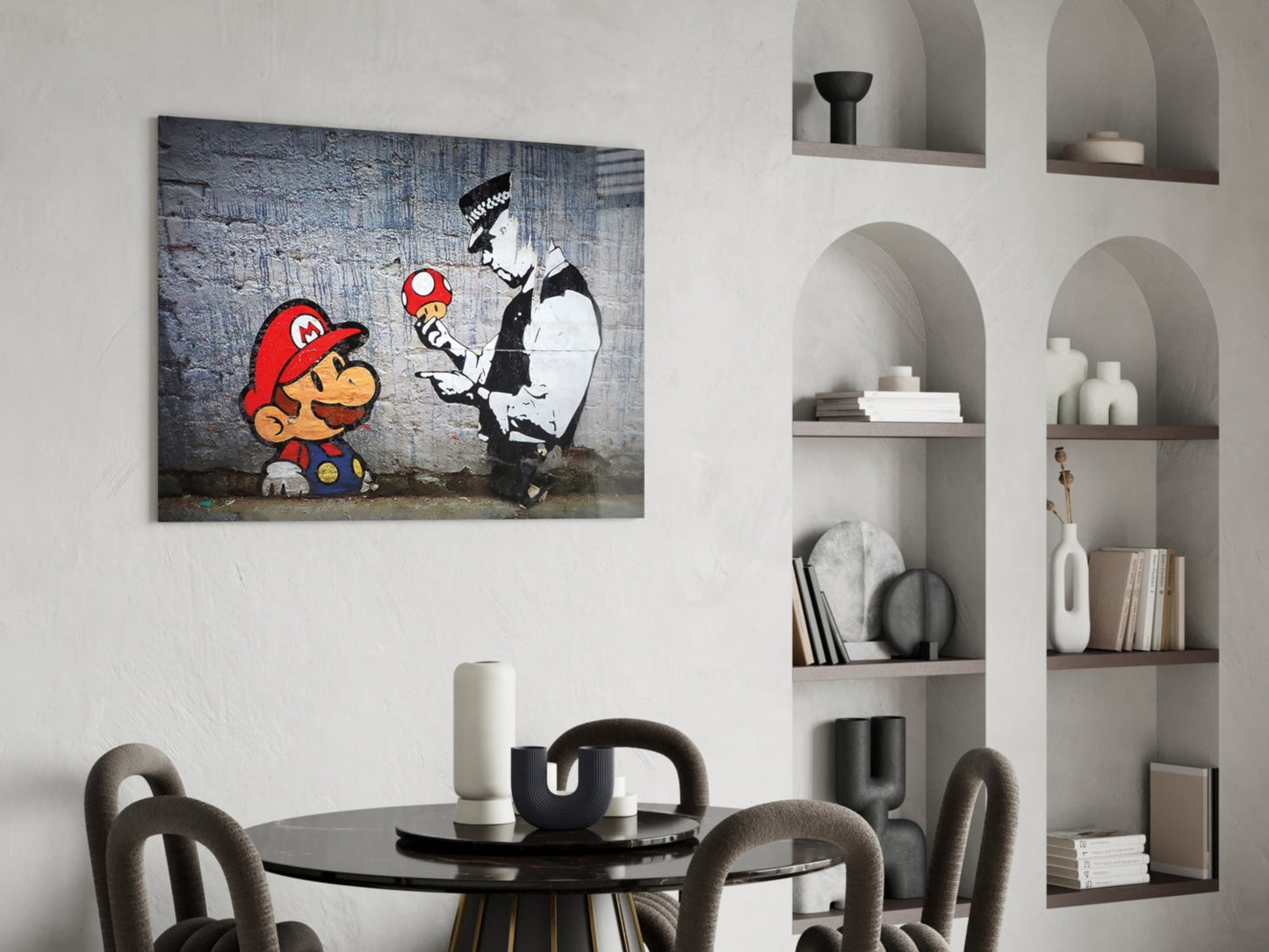 Super Mario Glass Art Print Featuring Street Art Style