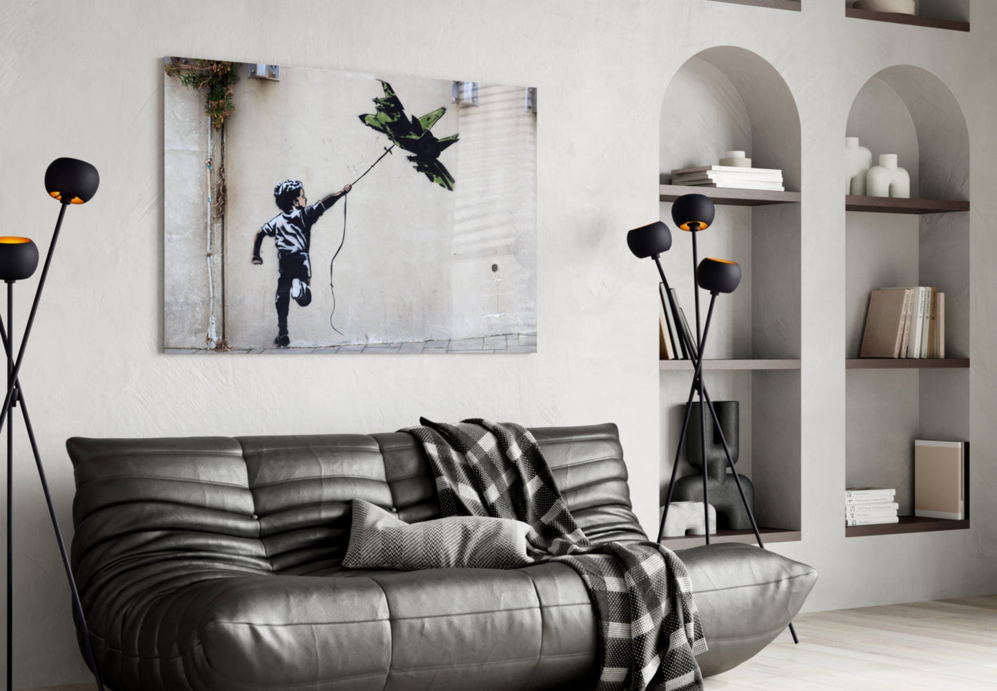 War Kite Glass Art