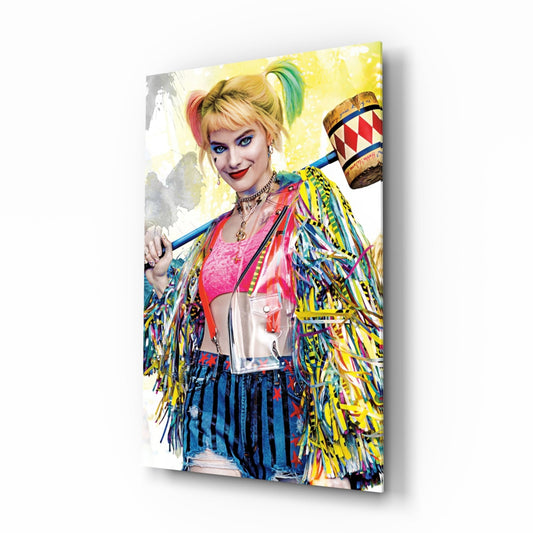 Harley Quinn Glass Wall Art