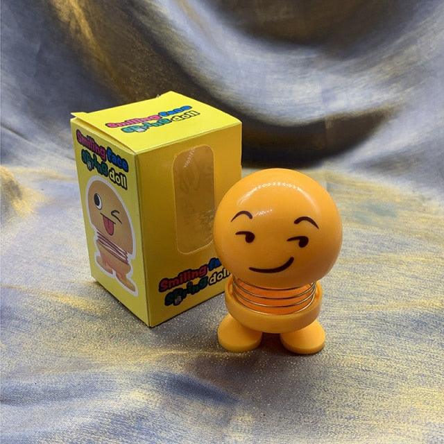 Cartoon Car Ornaments Electroplating Spring Shaking Head Doll Toy Shaking Head Toys Car Ornaments Bobblehead Nod Dolls Cute Cartoon Funny Wobble Head Robot Lovely Car Dashboard Decor Spring Car Decoration Doll Stretchable Toy Deformation
