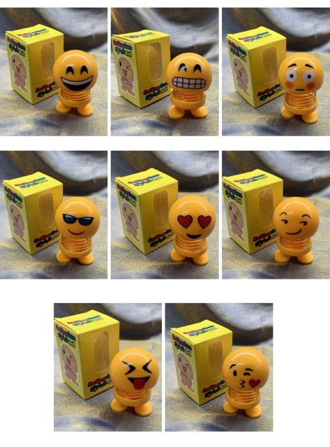 Cartoon Car Ornaments Electroplating Spring Shaking Head Doll Toy Shaking Head Toys Car Ornaments Bobblehead Nod Dolls Cute Cartoon Funny Wobble Head Robot Lovely Car Dashboard Decor Spring Car Decoration Doll Stretchable Toy Deformation