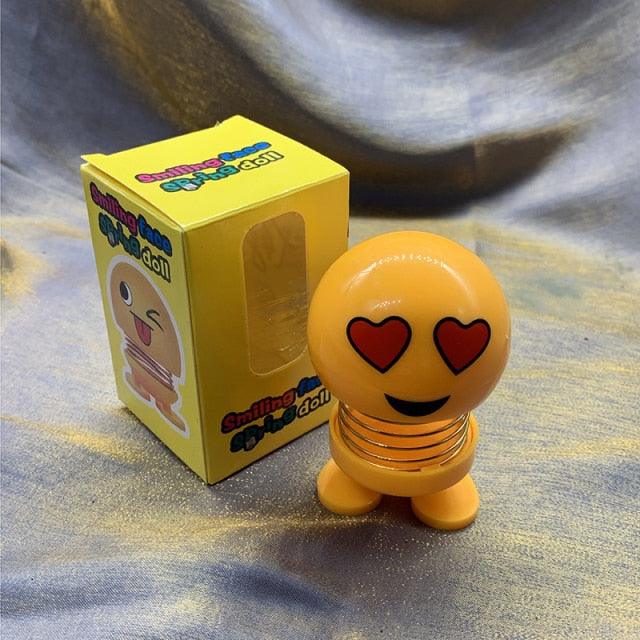 Cartoon Car Ornaments Electroplating Spring Shaking Head Doll Toy Shaking Head Toys Car Ornaments Bobblehead Nod Dolls Cute Cartoon Funny Wobble Head Robot Lovely Car Dashboard Decor Spring Car Decoration Doll Stretchable Toy Deformation