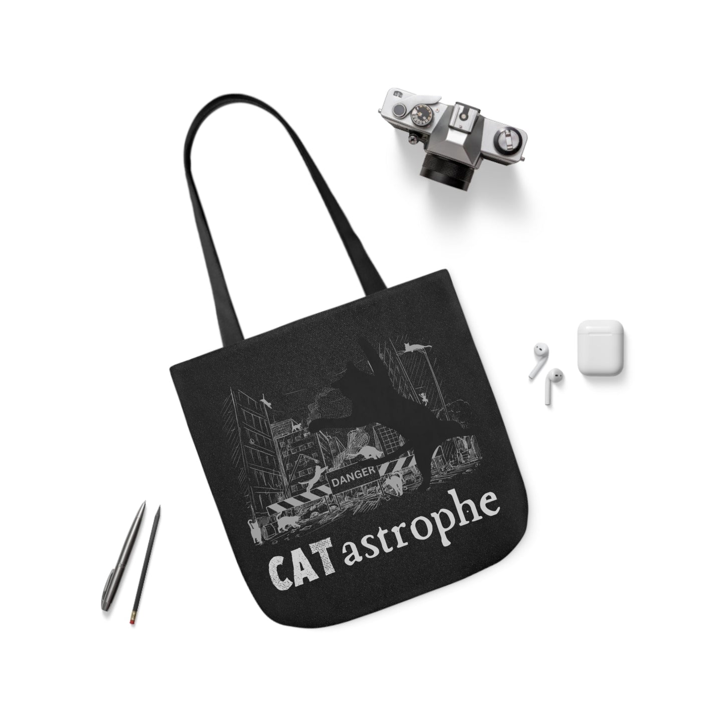CAT-astrophe Canvas Tote Bag