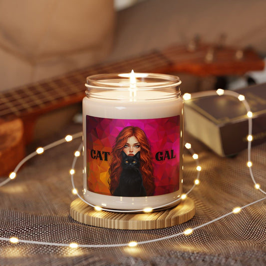 Cat Gal Scented Soy Candle | Bold Cat Lover Candle
