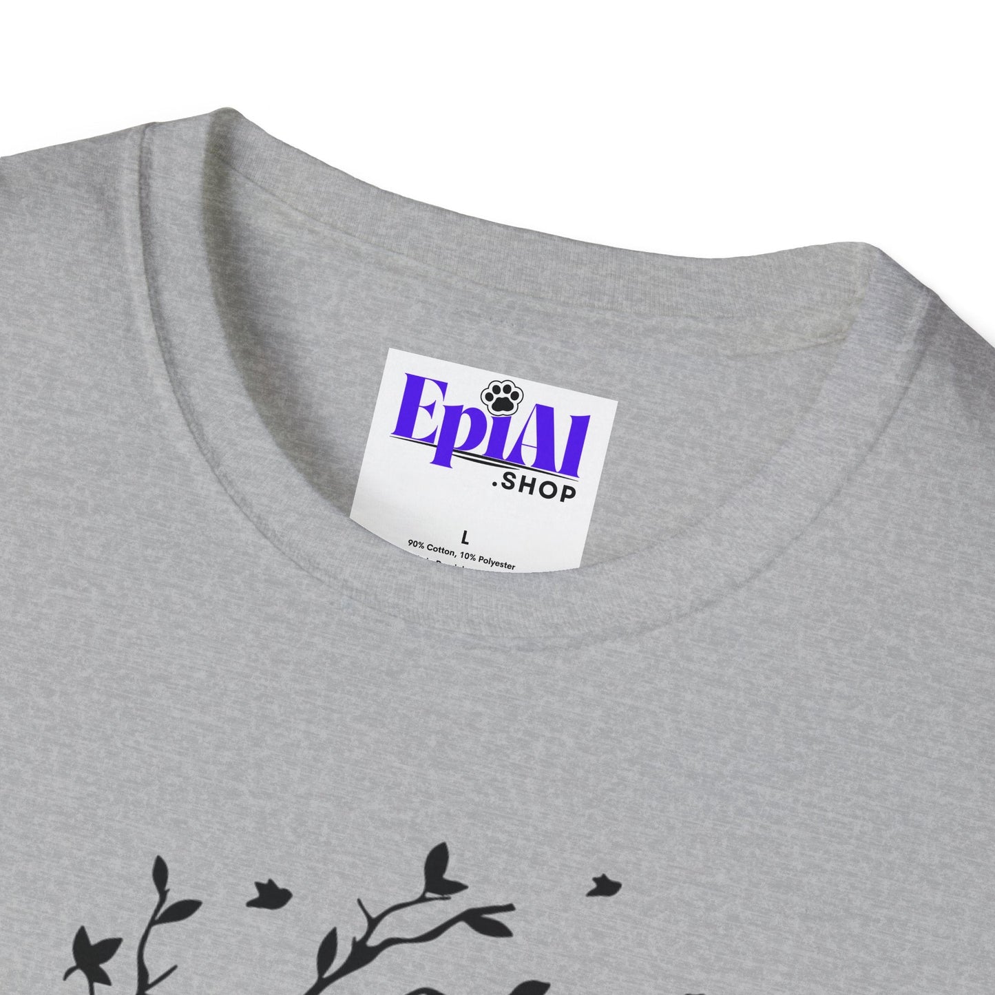 Quiet Cat Windy Branch Tee | Minimalist Cat Silhouette Shirt