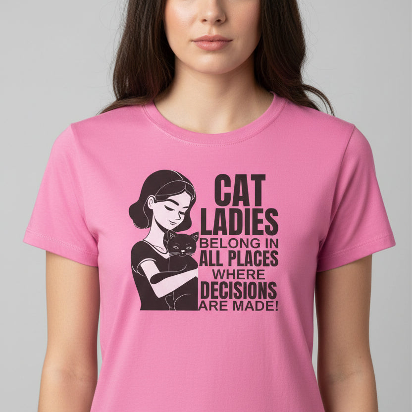 Cat Ladies Softstyle Tee - Where Decisions Are Made