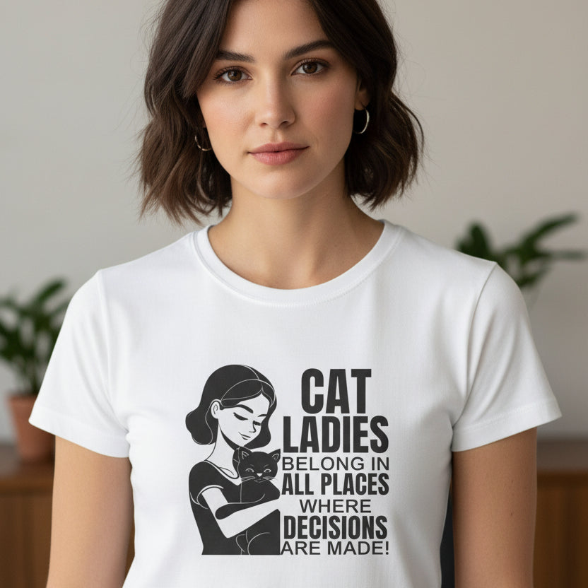 Cat Ladies Softstyle Tee - Where Decisions Are Made