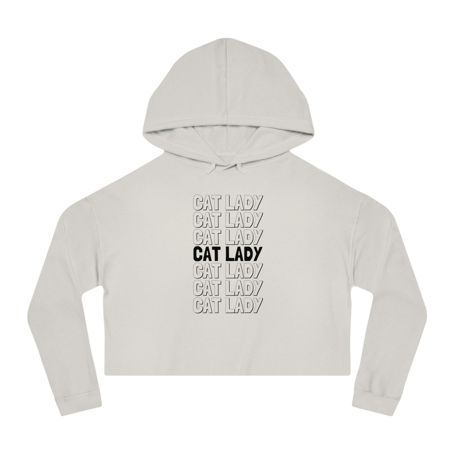 Cat Lady Cropped Hooded Sweatshirt