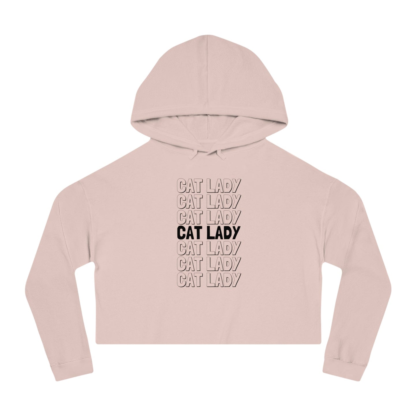 Cat Lady Cropped Hooded Sweatshirt
