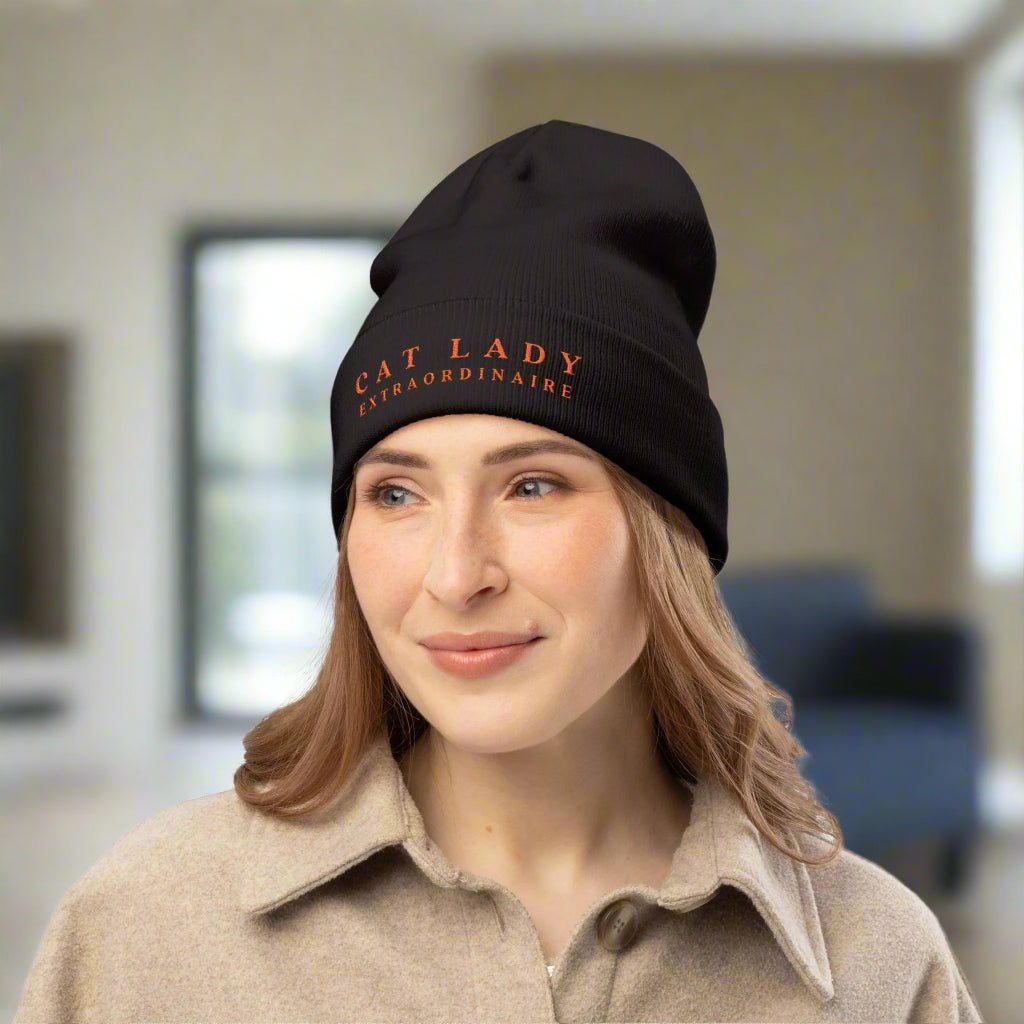 Cat Lady Extraordinaire Knit Beanie