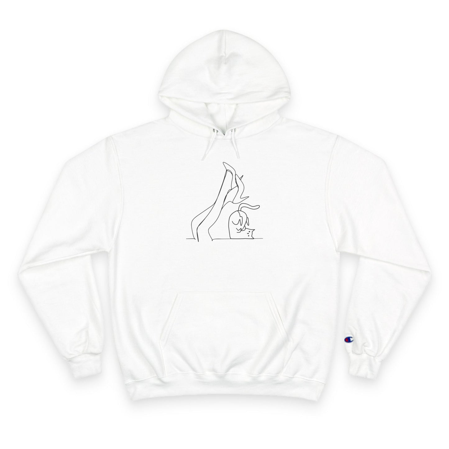 Cat Lady Legs Minimalist Art Hoodie
