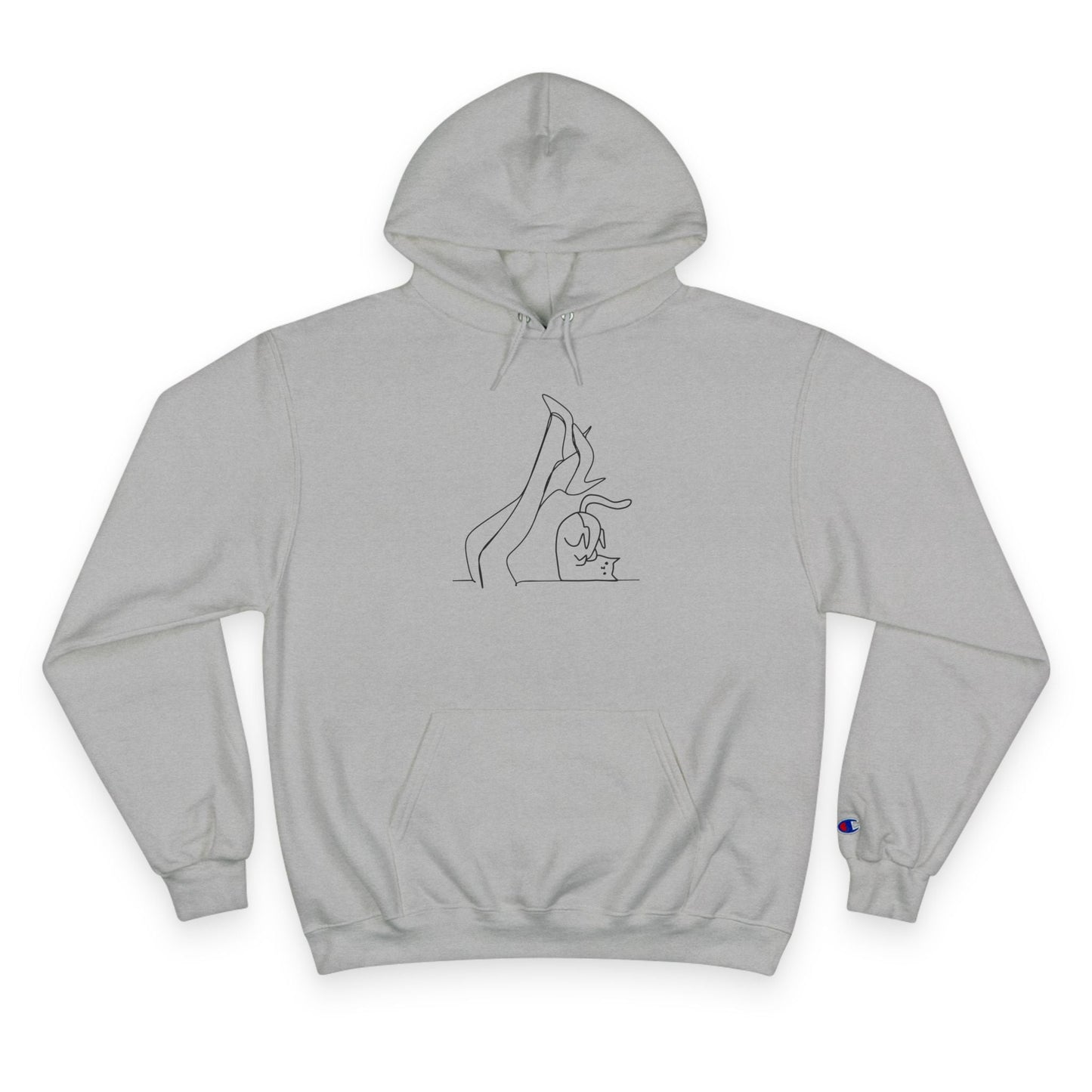 Cat Lady Legs Minimalist Art Hoodie